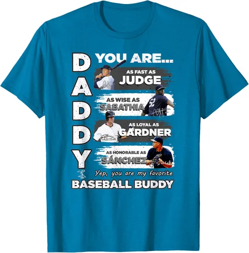 Vista 6 de Camiseta de Aaron Judge Yankees - Daddy You are Baseball Buddy Azul Marino
