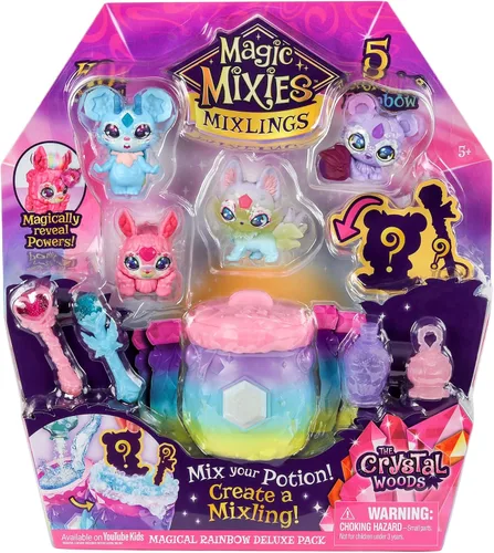 Vista 6 de Magic Mixies El paquete de lujo Magical Rainbow de Mixlings contiene 5 mezclas exclusivas con un poder mágico único de arco iris, incluyendo 1