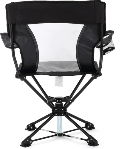 Vista 14 de ARROWHEAD OUTDOOR Silla giratoria de 360° para caza con reposabrazos, perfecta para cepos, sin patas que se hunden, soporta hasta 450 libras