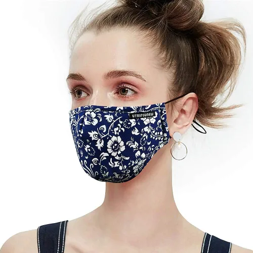 Vista 12 de Máscara antipolvo, mascarilla bucal de algodón PM2.5 lavable y reutilizable, Protección contra el germen de la gripe, Máscara de respirador