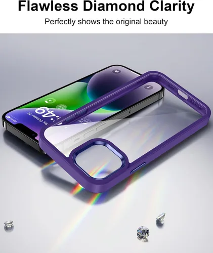 Vista 349 de HOOMIL Funda para iPhone 7 Plus/iPhone 8 Plus de 5.5 Pulgadas, sin amarillamiento, protección contra caídas, cubierta trasera dura transparente