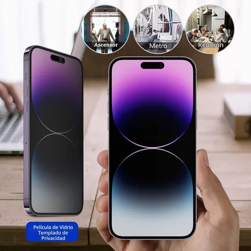 Vista 8 de ProCase Paquete de 2 protectores de pantalla de privacidad para iPhone 14