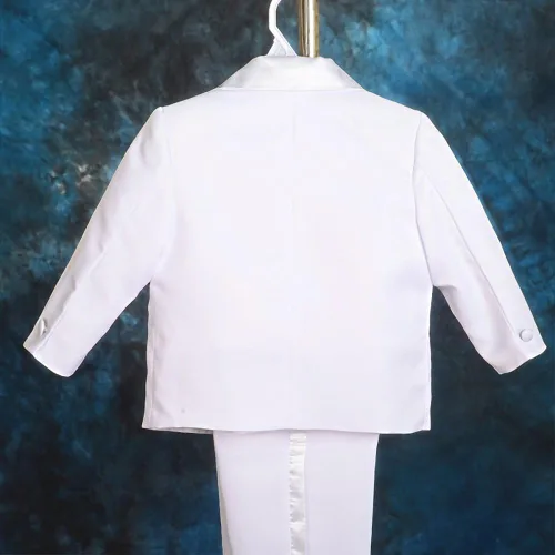 Vista 3 de Lito Angels Trajes formales de esmoquin para bebé, trajes de bautizo de boda, conjunto de 5 piezas sin cola 022