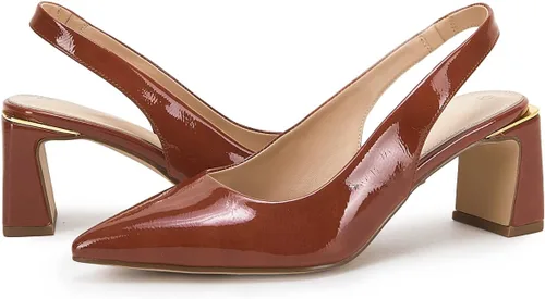 Vista 6 de Jeimpoey Zapatos de tacón grueso para mujer, con puntera puntiaguda, tacón de bloque, sandalias de verano, zapatos de fiesta de tacón bajo