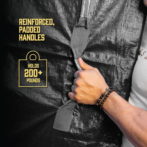 Vista 7 de Bolsas de colchón para mudanza con 8 asas Full XL - PAQUETE DE 2 bolsas de colchón extra gruesas para mudanza - Bolsa de almacenamiento de colchón