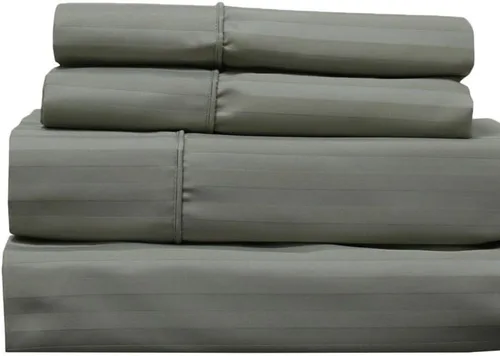 Vista 4 de Royal Hotel Bedding - Sábanas de 650 hilos, antiarrugas, bolsillo profundo, mezcla de algodón, de satén, hipoalergénicas, juego de 4 piezas