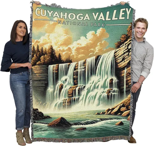 Vista 71 de Pure Country Weavers Manta del Parque Nacional Acadia, manta de tapiz de algodón para regalo, fabricada en los Estados Unidos, 72 x 54 pulgadas