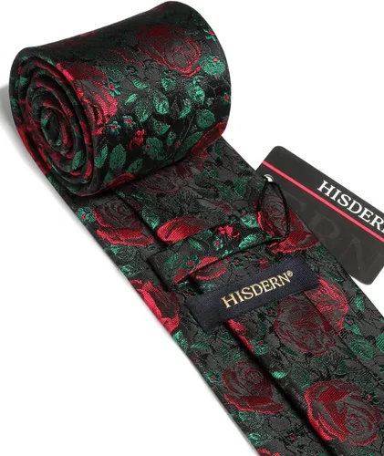 Vista 203 de Corbatas florales tejidas clásicas para hombre, corbata cuadrada de bolsillo, corbatas formales para hombres, boda con pañuelo
