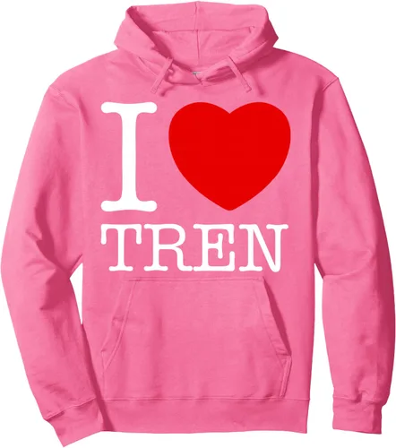 Vista 11 de Sudadera con capucha "I Love Tren Vintage I Heart Tren, Negro, S