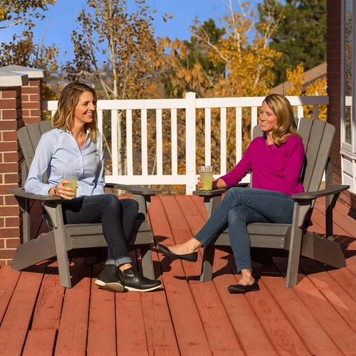 Vista 9 de Lifetime Adirondack - Silla de imitación madera Gris (Harbor Gray)