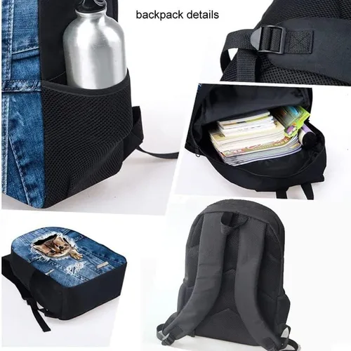 Vista 6 de Bulopur Soccer Love - Juego de mochila personalizada con nombre y número para niños y niñas, 3 unidades, bolsa de almuerzo, estuche de lápices a