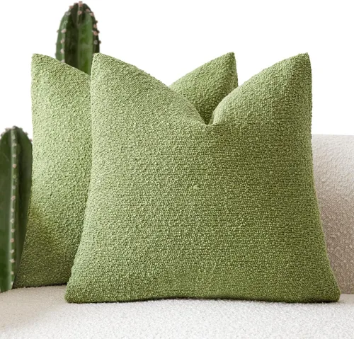 Vista 47 de Foindtower - Juego de 2 fundas decorativas de textura de bucle, fundas de almohada acentuadas, fundas de cojín sólidas, neutrales, para sofá, silla
