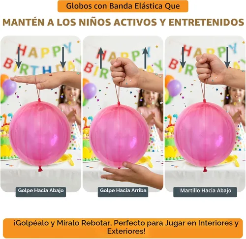 Vista 8 de Globos de neón Giraffe con función de rebote (30 unidades)