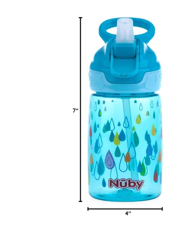 Vista 9 de Nuby Botella de agua impresa Flip-it Reflex con botón para llevar con boquilla suave, 12 onzas, más de 18 meses, 1 paquete, recibirás uno