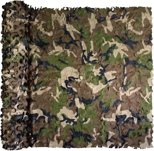 Vista 10 de GRVCN - Red de camuflaje en rollo a granel, malla de sombrilla para caza, tiro a ciegas, temática militar, decoraciones de fiesta Desert Camo