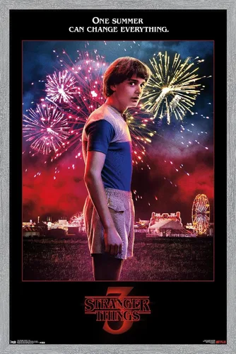 Vista 12 de Trends International Netflix Stranger Things: Season 3 - Póster de pared de Will Wall, 14.725 x 22.375 pulgadas, versión enmarcada de madera