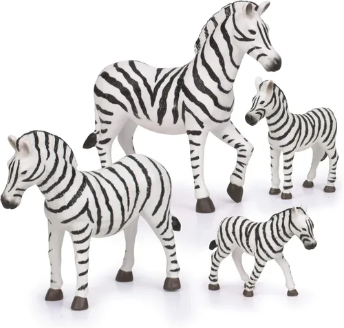 Vista 17 de Terra by Battat Juego familiar de juguetes de elefante africano de 4 piezas - Figuras realistas de animales de safari de plástico - Juguetes