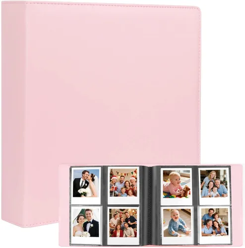 Vista 11 de Álbum de fotos para cámara Fujifilm Instax Wide 300, cubierta de lino, álbum de 120 bolsillos con espacio para escribir para cámara instantánea
