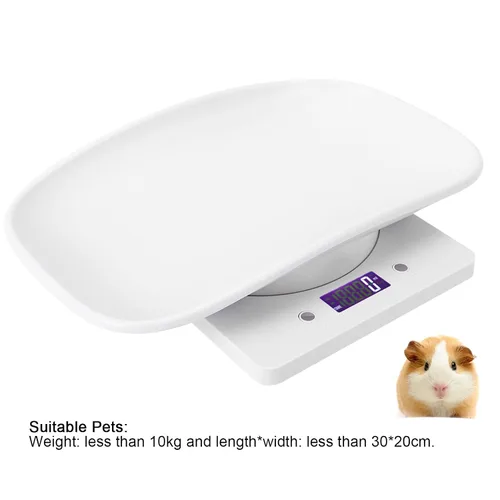 Vista 8 de Báscula digital de 0.04 oz-22.0 lbs, escala electrónica LCD, alta báscula multifuncional para mascotas con plástico sin almohadilla deslizante