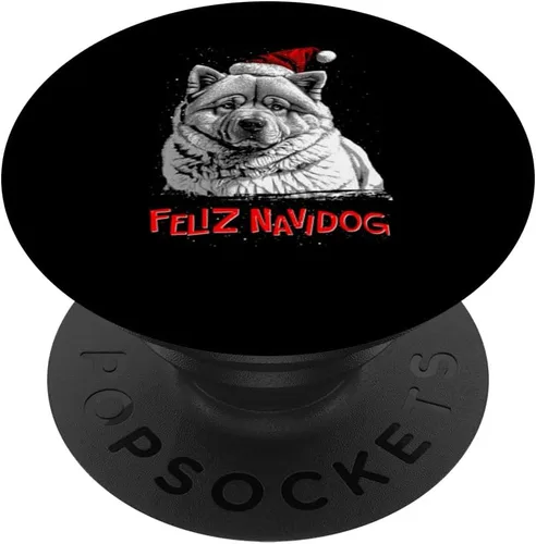Vista 6 de Chow Chow Santa Claus Hat Merry Christmas Dog X-Mas Dogs PopSockets MagSafe PopGrip for iPhone
