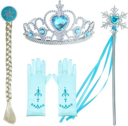 Vista 2 de Disfraces de princesa para fiesta de cumpleaños, Navidad para niñas pequeñas con accesorios