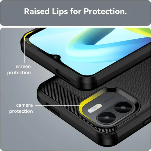 Vista 6 de Funda para teléfono xiaomi Redmi A1/A2, a prueba de golpes, resistente a los arañazos, TPU suave, para Redmi A1/A2 funda (negro)