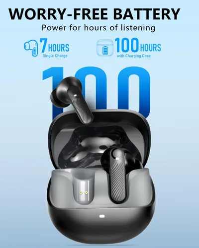 Vista 3 de Auriculares inalámbricos con cancelación activa de ruido, batería de larga duración de 140 horas Bluetooth 5.4, emparejamiento multidispositivo
