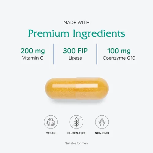 Vista 4 de Vitanica Coq10 Extra, CoQ10 natural, 100 mg, sin OMG, vegano, 60 cápsulas