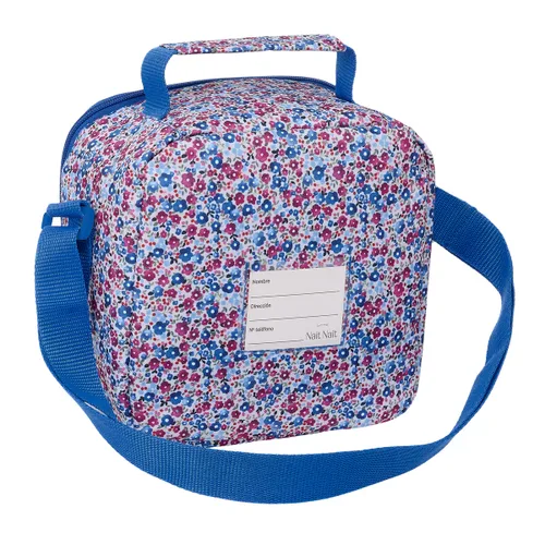 Vista 3 de Portameriendas Térmico Nait Nait Flores coimbra azul Azul 20 x 20 x 15 cm