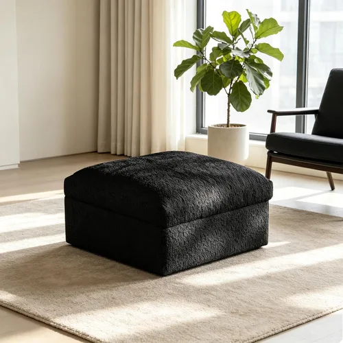 Vista 15 de Sofás modulares de pana otomana de 28.74 pulgadas para sala de estar, taburetes de sofá sin hueso, no requiere montaje, sofá profundo en una caja
