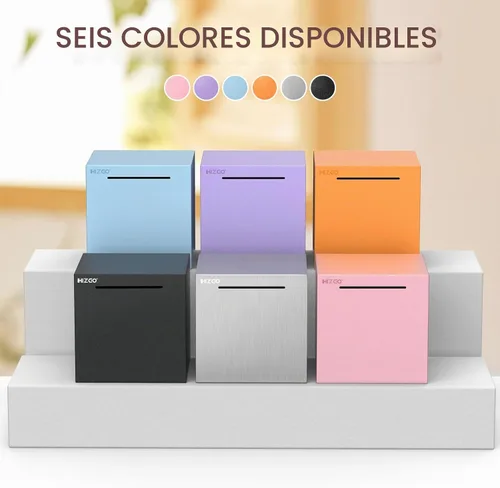 Vista 6 de hizgo Alcancía para adultos, banco de acero inoxidable debe abrirse, rosa