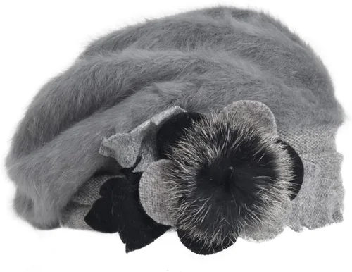Vista 43 de VECRY - Gorro 100% de lana para mujer, boina de fieltro tipo campana, gorro de vestir para invierno
