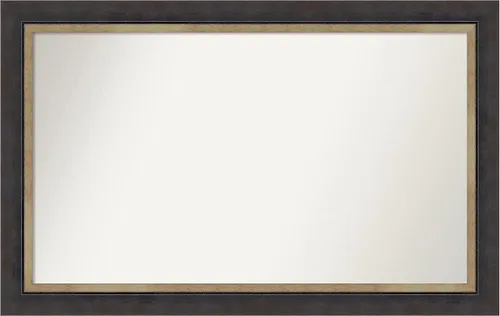 Vista 47 de Amanti Art Espejo personalizado, espejo de baño negro Astor, espejo de pared o espejo de tocador de baño sobre el fregadero (25 x 25 pulgadas)