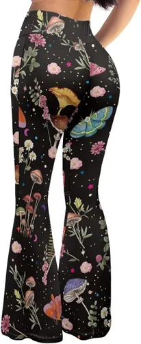 Vista 4 de Ystardream Pantalones de yoga acampanados para mujer, casuales, para uso diario, tallas S-2XL