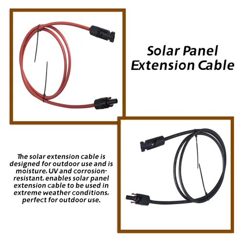 Vista 4 de waltyotur Cable de extensión de energía solar, cable de extensión solar de 5 pies, 12 AWG, cable de extensión de panel solar, cable de extensión