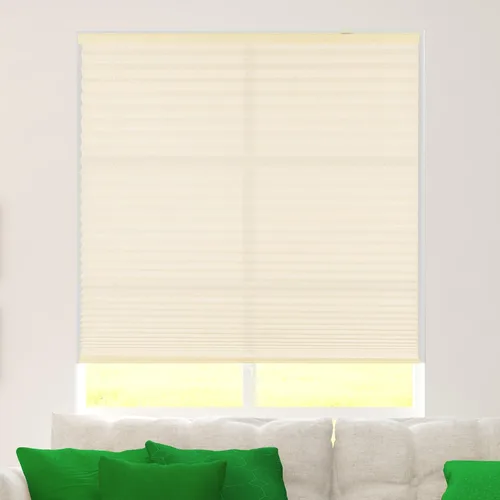 Vista 9 de CALYX INTERIORS Persiana de tela plisada para ventana, filtro de luz, inalámbrica, 22 pulgadas de ancho x 60 pulgadas de alto, color negro
