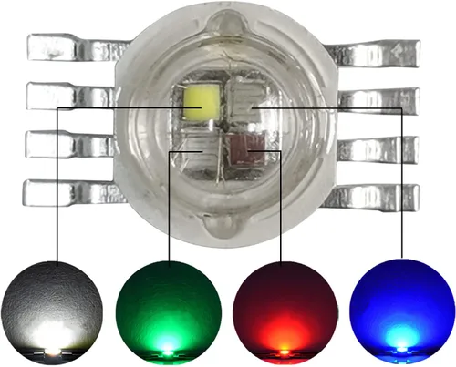 Vista 19 de Paquete de 20 cuentas LED azules de 1 W, bombilla de lámpara de chip LED para luces de escenario LED