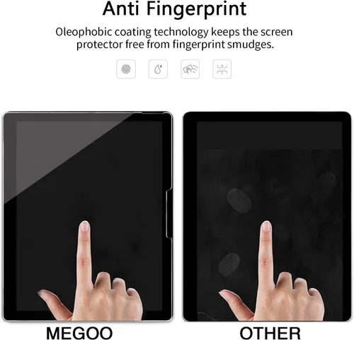 Vista 5 de Megoo Protector de pantalla para Surface Book 3 de 15 pulgadas, vidrio templado, transparente HD, dureza 9H, también para Microsoft Surface Book 2