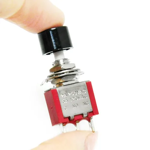 Vista 5 de Gikfun AC 2A 250V/5A 120V NO/NC SPST Interruptor de botón momentáneo Kit de bricolaje para Arduino (paquete de 8 piezas) EK1926