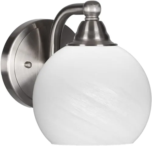 Vista 65 de Toltec Lighting Paramount - Aplique de pared de 1 luz, lámpara de pared para interiores, regulable, compatible con LED de base media, acabado
