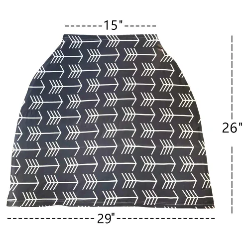 Vista 4 de Funda de lactancia para bebés, funda de asiento de coche versátil para recién nacido, gris con flecha blanca
