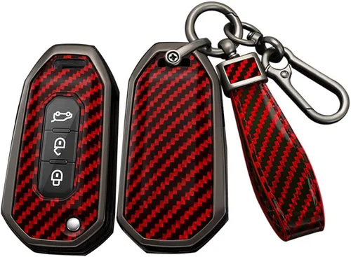 Vista 8 de ontto Funda plegable para llave de automóvil compatible con Ford Territory 2020-2023 EV/Accesorios de titanio, protector de llave antiarañazos