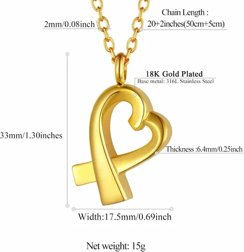 Vista 86 de FindChic Collares personalizados con urna para cenizas, barra vertical, gato, luna, reloj de arena, garra de perro, acero inoxidable, chapado en oro