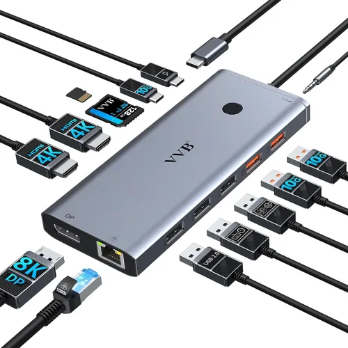 Vista 18 de Adaptador USB C a HDMI,Adaptador USB-C Hub Multipuerto Digital AV