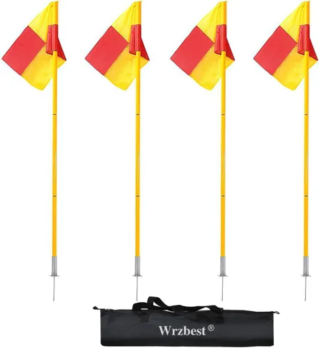 Vista 8 de Banderas de árbitro de linesman de fútbol de fútbol,Banderas de esquina Banderas de fútbol portátiles Postes de fútbol,Equipo de fútbol de regate