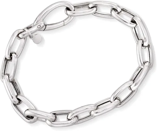 Vista 3 de Ross-Simons Italian Sterling Silver Paper Clip Link Bracelet