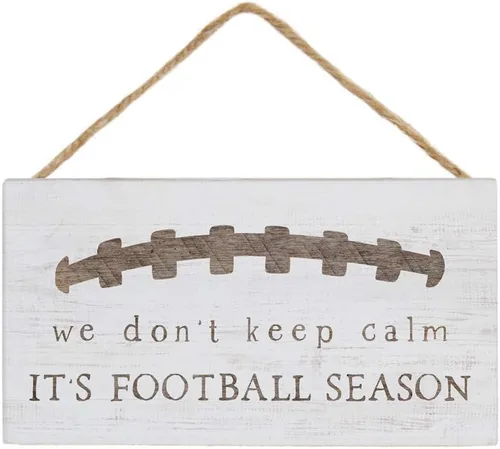 Vista 16 de Simply Said, INC Letrero pequeño de fútbol con texto en inglés "Love the Game", decoración de madera de 5.25 x 5.25 pulgadas, temporada de fútbol