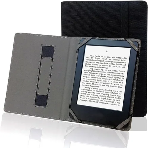 Vista 8 de Funda universal de lino natural para lector de libros electrónicos de 6 pulgadas (azul egeo)