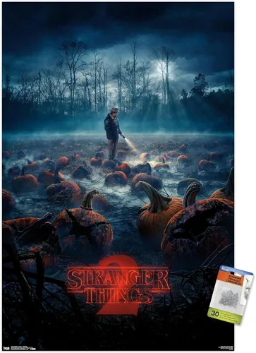 Vista 6 de Netflix Stranger Things: Season 2 - Póster de pared de calabazas con alfileres