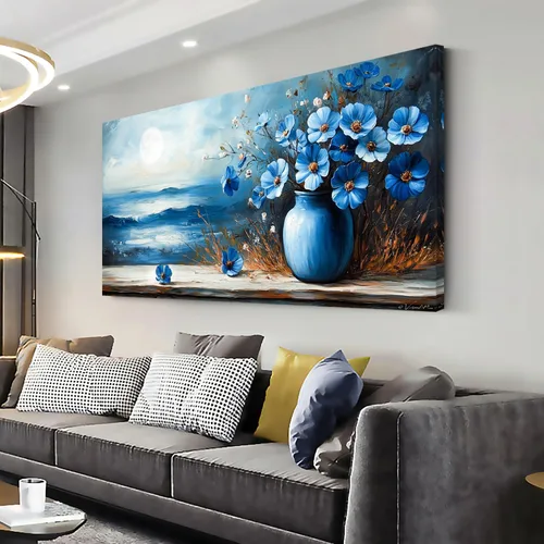 Vista 10 de GAFSING Lienzo decorativo para pared, diseño de luna dorada, paisaje urbano, impresiones en lienzo abstracto, pintura artística, imagen, decoración